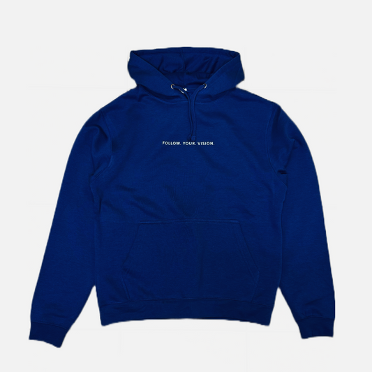 SUDADERA AZUL “FOLLOW YOUR VISION”